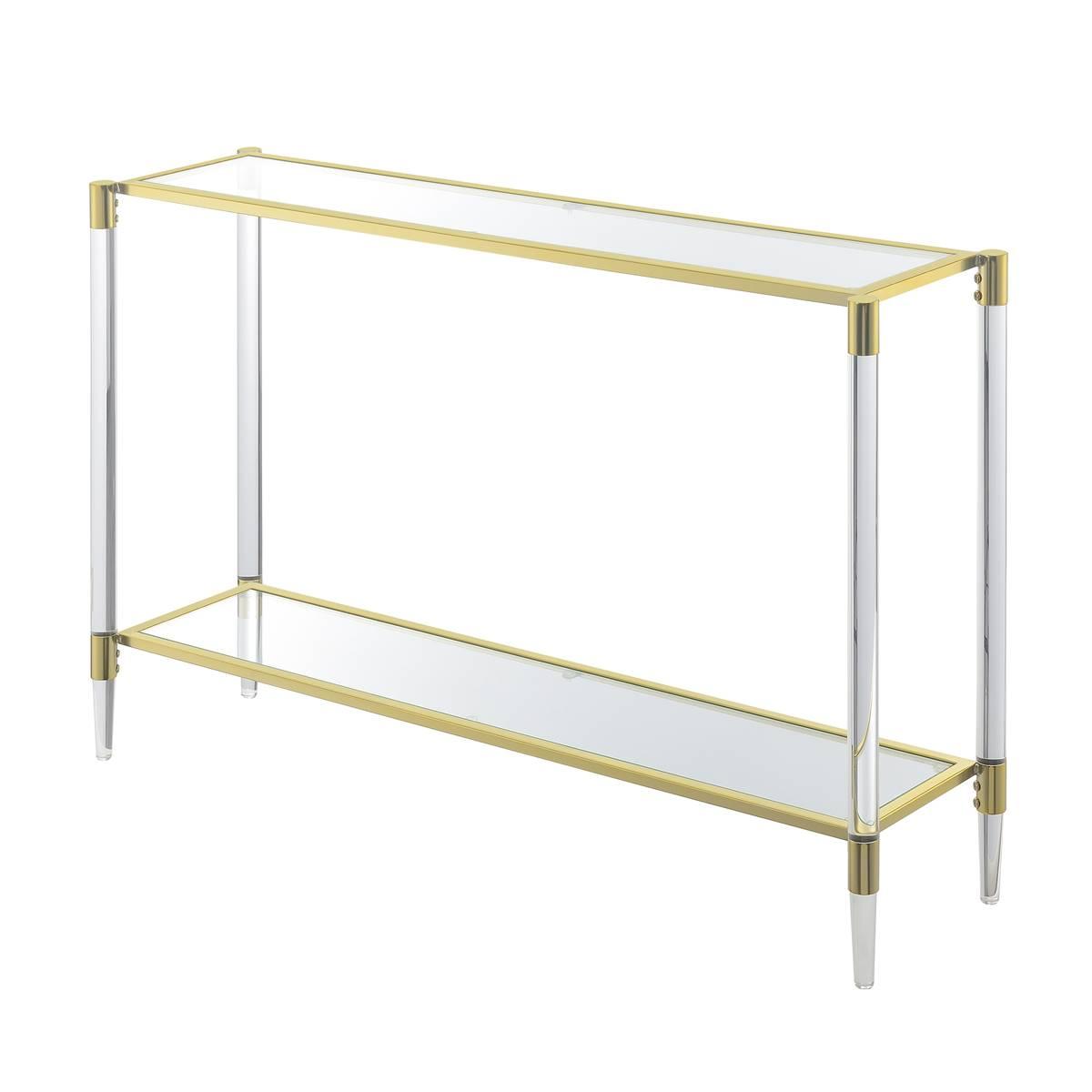 Convenience Concepts Royal Crest 2-Tier Glass Console Cart