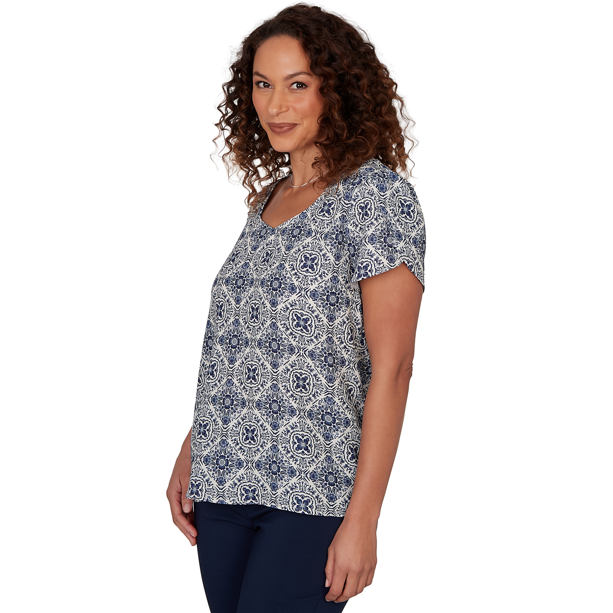 Womens Emaline Summer In The City Short Tulip Sleeve Blouse