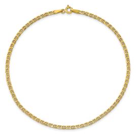 Gold Classics(tm) 2.40mm. Semi-Solid Anchor Chain Anklet