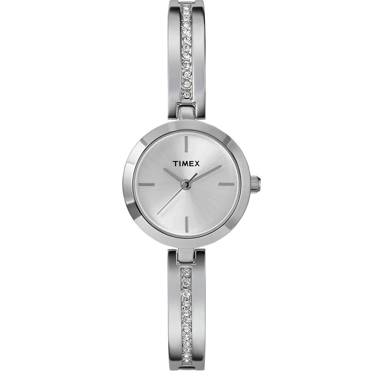 Womens Timex Silver Main Street 25mm Bracelet Watch - TW2W96100JT
