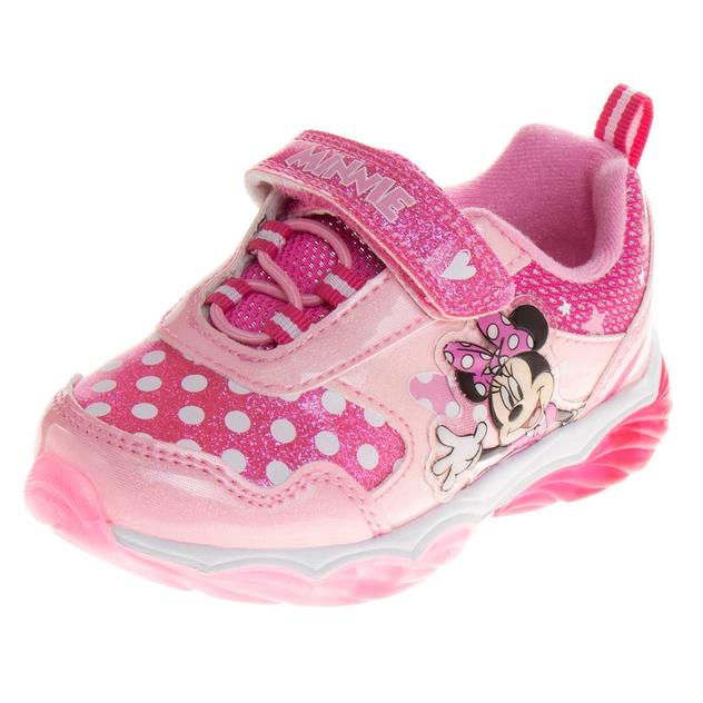 Little Girls Disney Minnie Mouse Pink Light-Up Fashion Sneakers