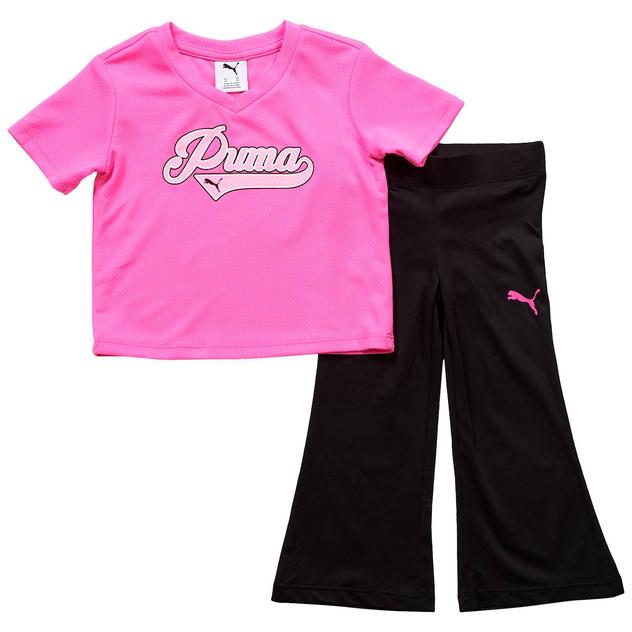 Toddler Girl Puma® Short Sleeve Tee & Flare Leggings Set