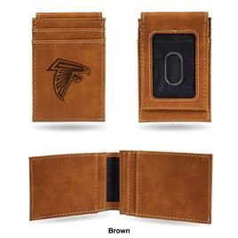 Mens NFL Atlanta Falcons Faux Leather Front Pocket Wallet
