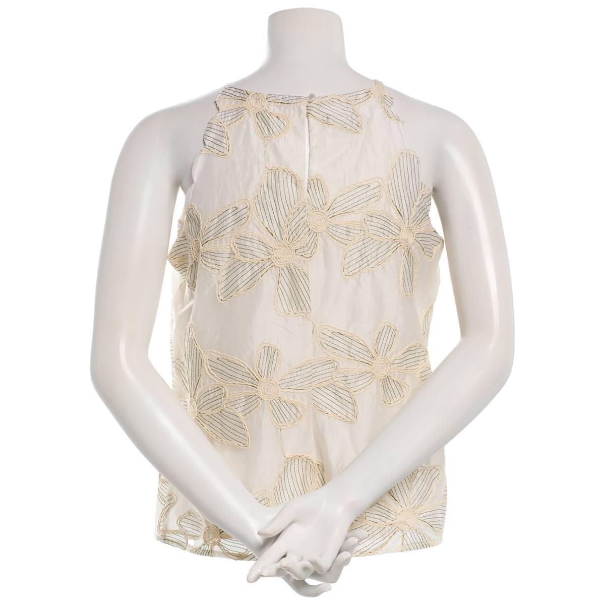 Juniors A. Byer Embroidered Floral Scallop Edge Top