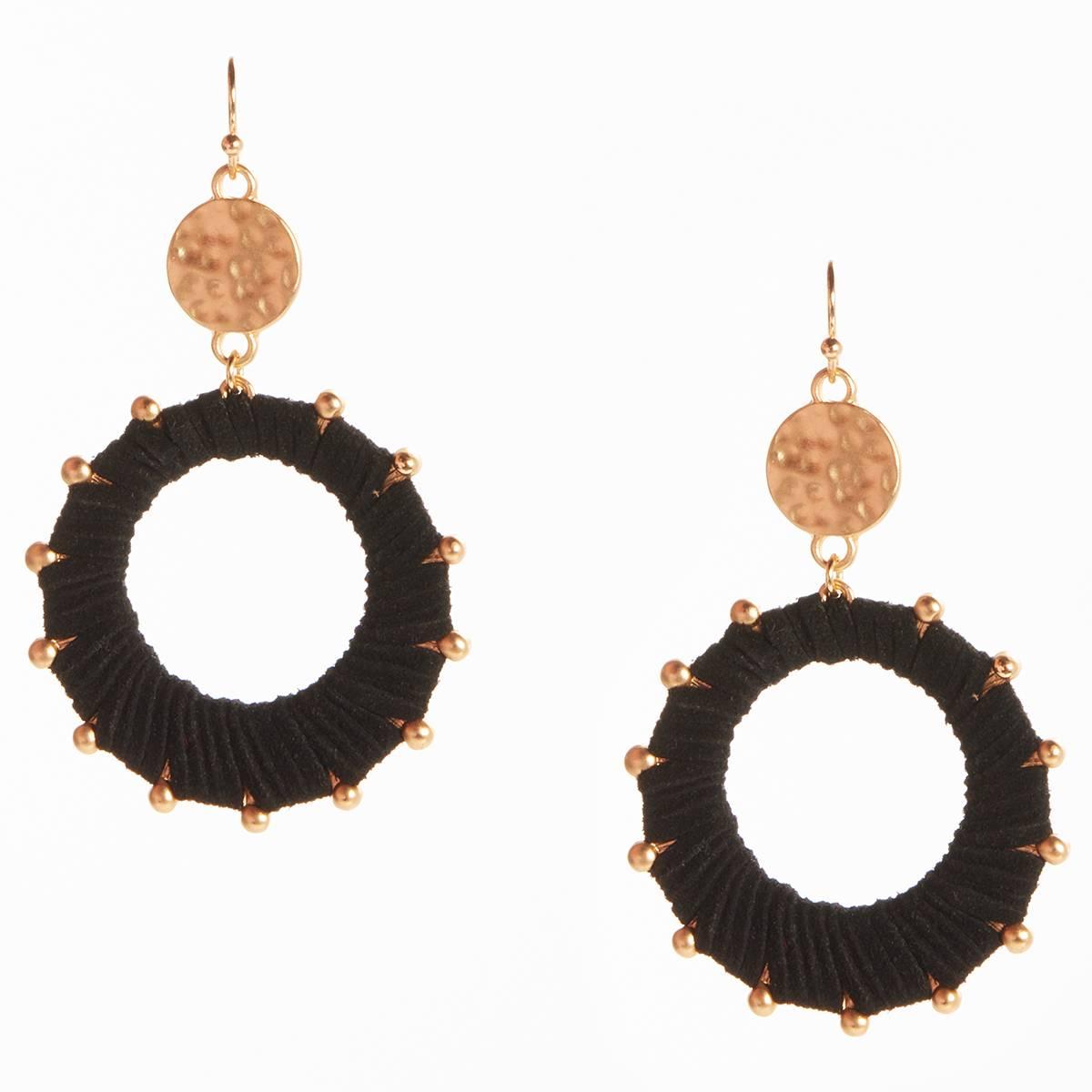 Ashley Cooper(tm) Circular Silhouette Wrapped Drop Earrings