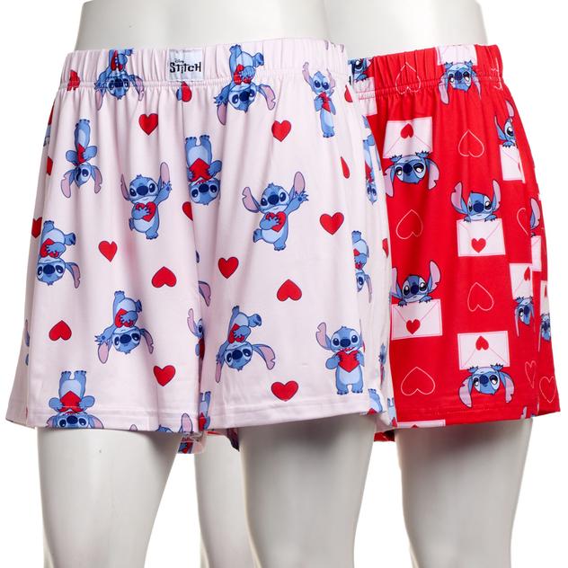 Juniors Centric Brands 2pk. Stitch Love Pajama Boxer Shorts