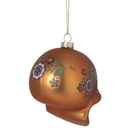 Northlight Seasonal 4in. Day of the Dead Glass Skull Ornament