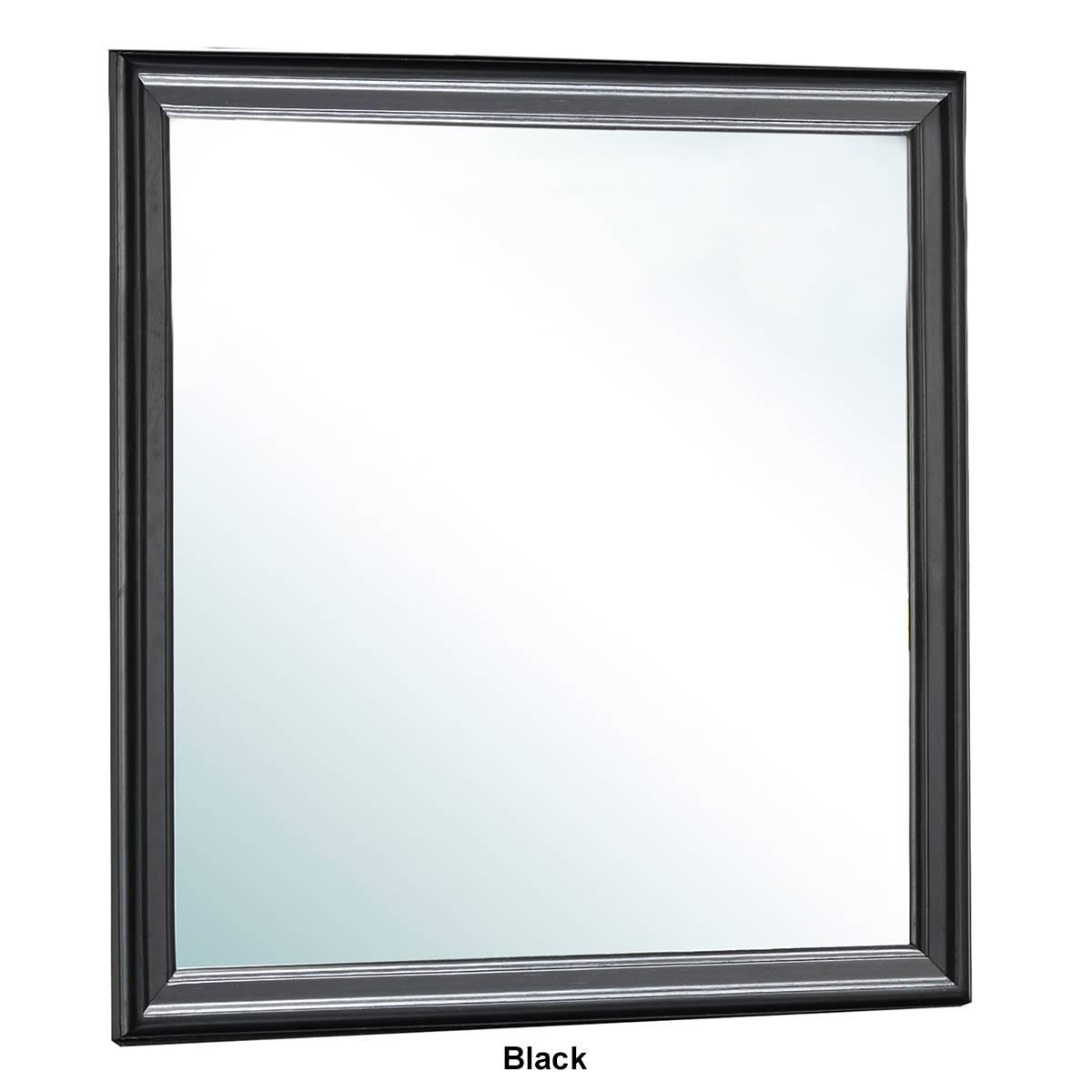 Passion Furniture Classic Square Wood Dresser Mirror - 38x38