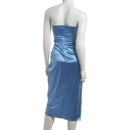Juniors Emerald Sundae Strapless Satin Twist Corset Midi Dress