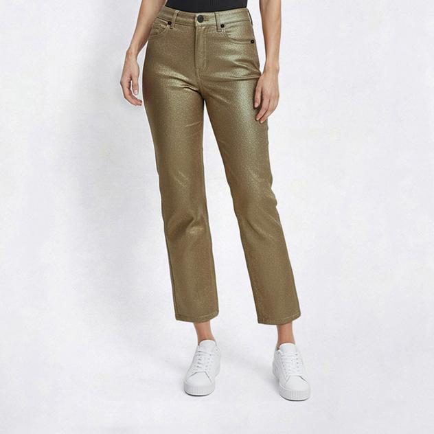Womens Tommy Hilfiger Tribeca Foil Straight Ankle Pants