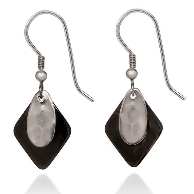 Silver Forest Silver-Tone Layered Shape Dangle Earrings