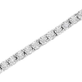 Haus of Brilliance Silver 1ct. Lab Grown Diamond Tennis Bracelet