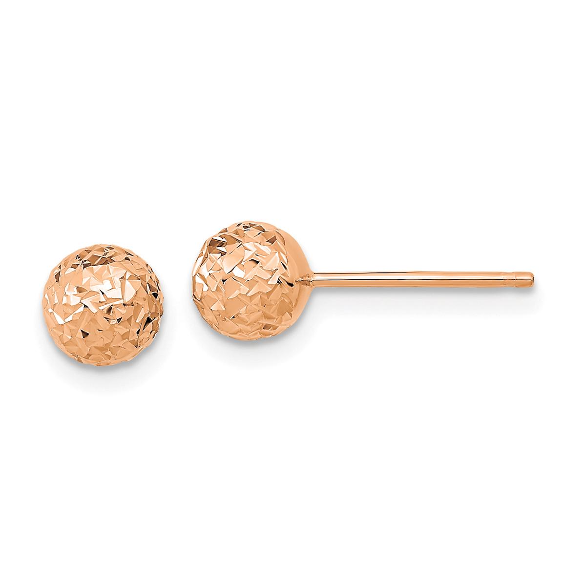 Gold Classics(tm) 14kt. Rose Gold 6mm Ball Stud Earrings
