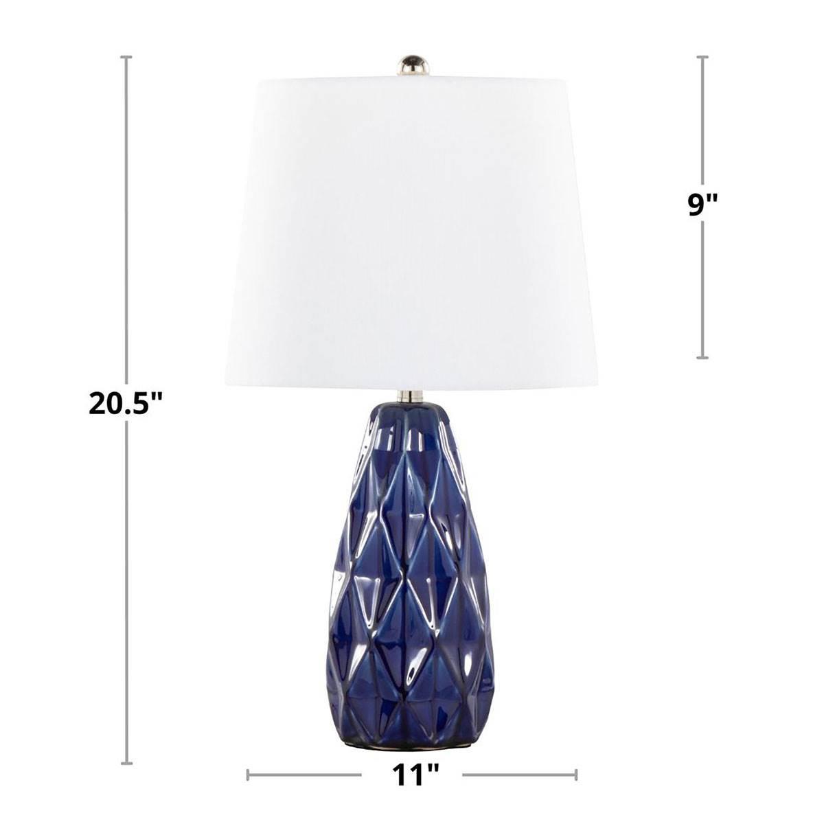 LumiSource Hex 20in. Ceramic Table Lamps - Set of 2