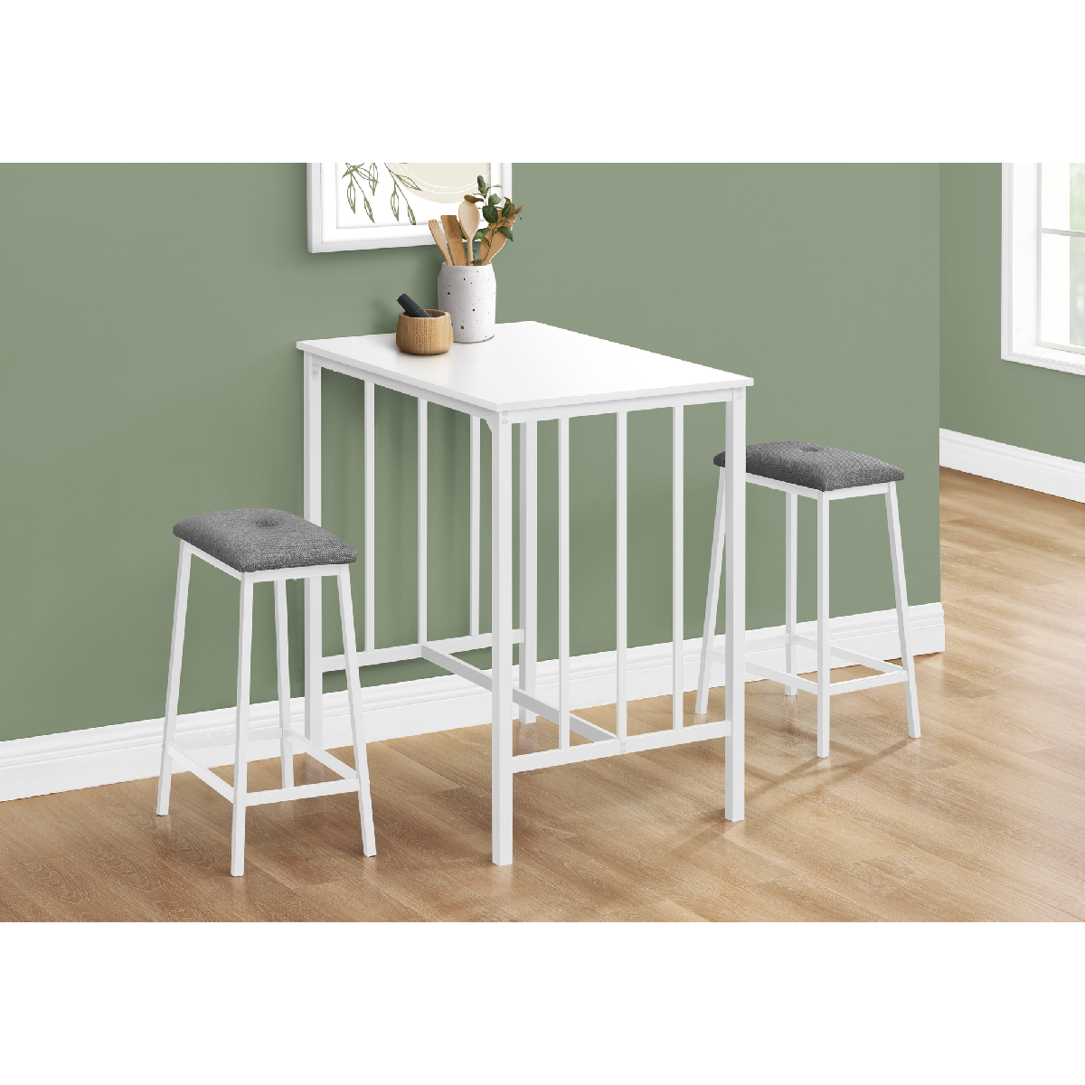 Monarch Specialties Contemporary 3pc. Dining Set
