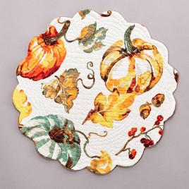 Watercolor Pumpkin Round Placemat