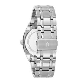 Mens Bulova Blue Dial Stainless Bracelet Watch - 96C125