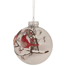 Northlight Seasonal 4in. Cardinals Glass Ball Christmas Ornament