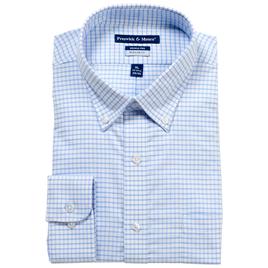 Mens Preswick & Moore Regular Fit Oxford Dress Shirt - Blue/White
