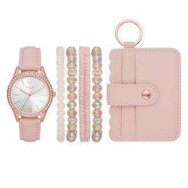 Womens Folio Watch/Bracelet/Cardholder Set - FMDFL2045