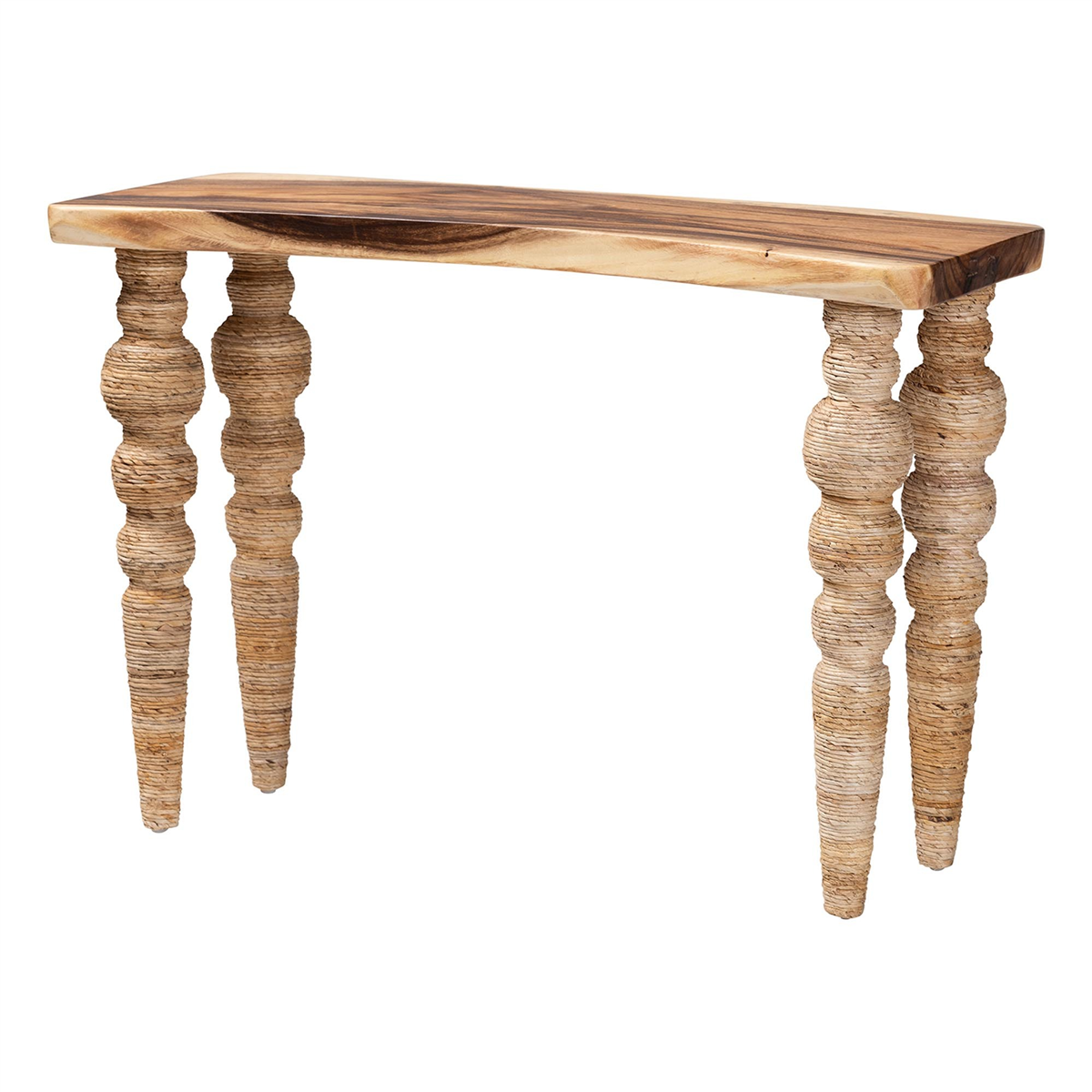 bali & pari Nasnan Teak Wood Console Table