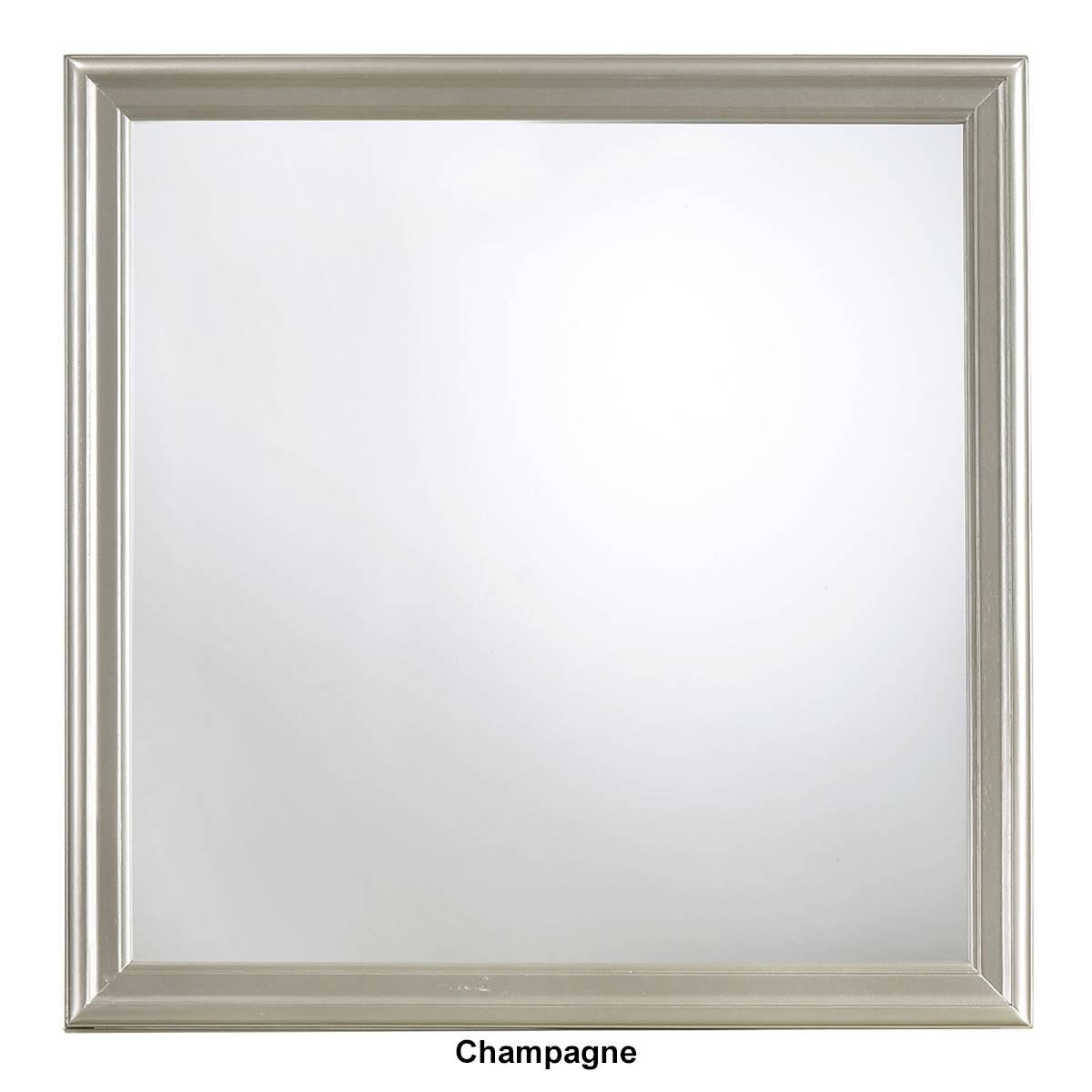 Passion Furniture Classic Square Wood Dresser Mirror - 38x38