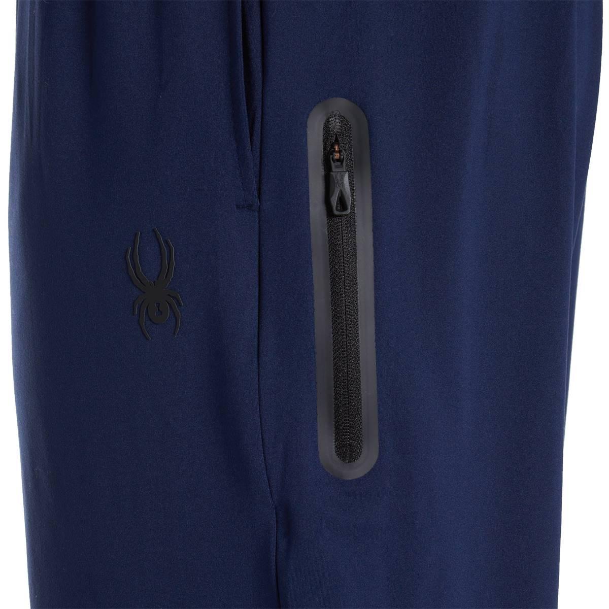 Mens Spyder 4-Way Stretch Knit Pants w/ Zipper - Dusty Navy