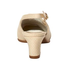 Womens Easy Street Choice 2 Bone Snake Slingback Heels