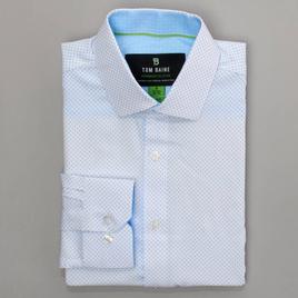Mens Tom Baine Slim Fit Performance Dress Shirt - Blue Dots