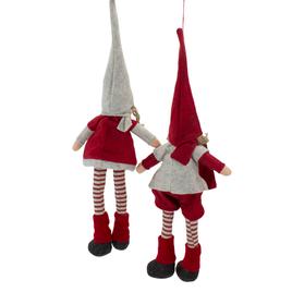 Northlight Seasonal Plush Boy & Girl Christmas Décor - Set of 2