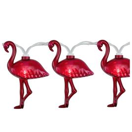 Northlight Seasonal Set of 10 Pink Flamingo Patio Lights