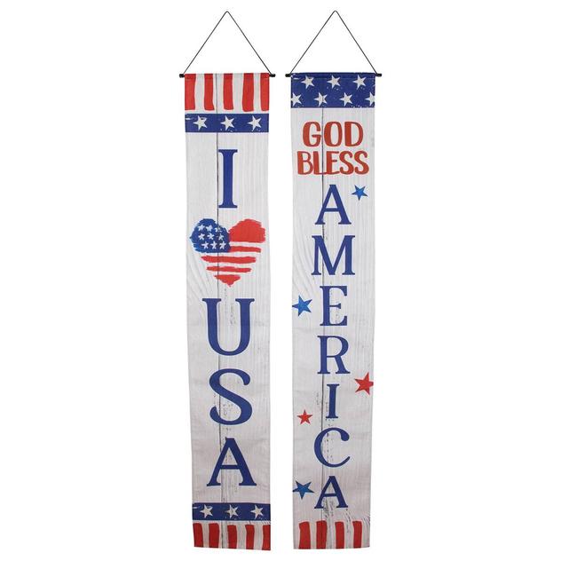Northlight Stars and Stripes Door Banners - Set of 2