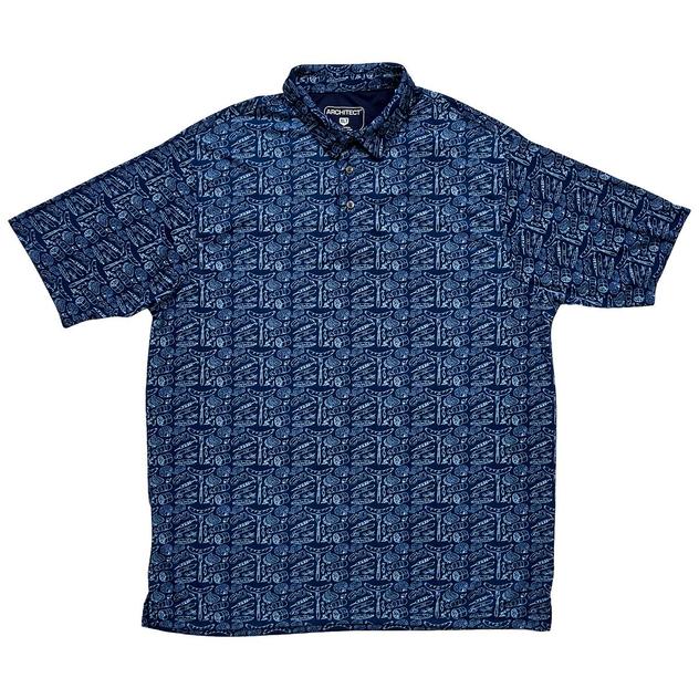 Mens Big & Tall Architect® BBQ Short Sleeve Polo - Legion Blue