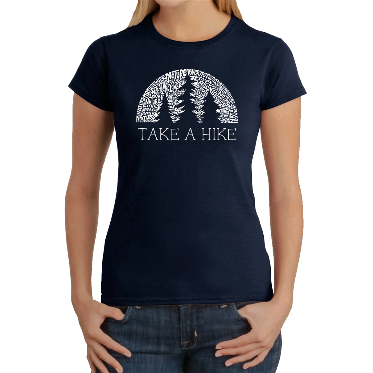 Womens LA Pop Art Nature Lover - Word Art T-Shirt