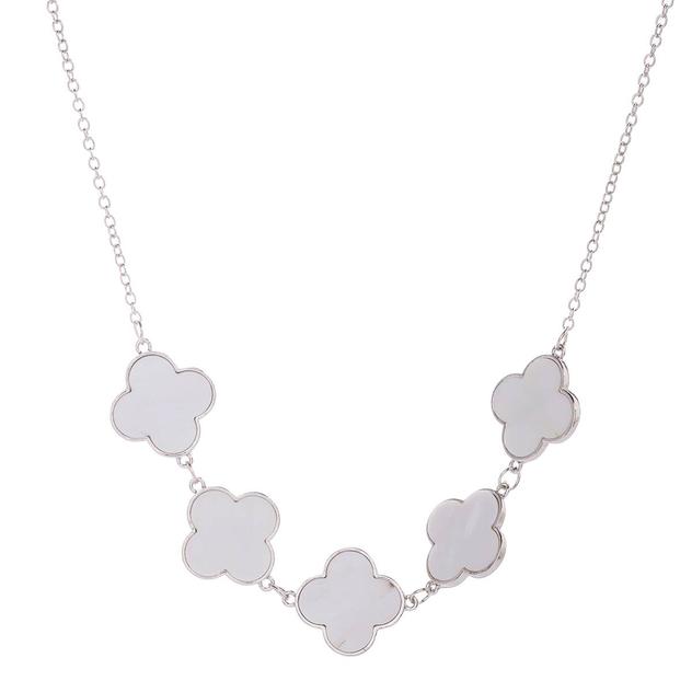 Ashley Cooper™ Lucky Clovers Mother of Pearl Pendant Necklace