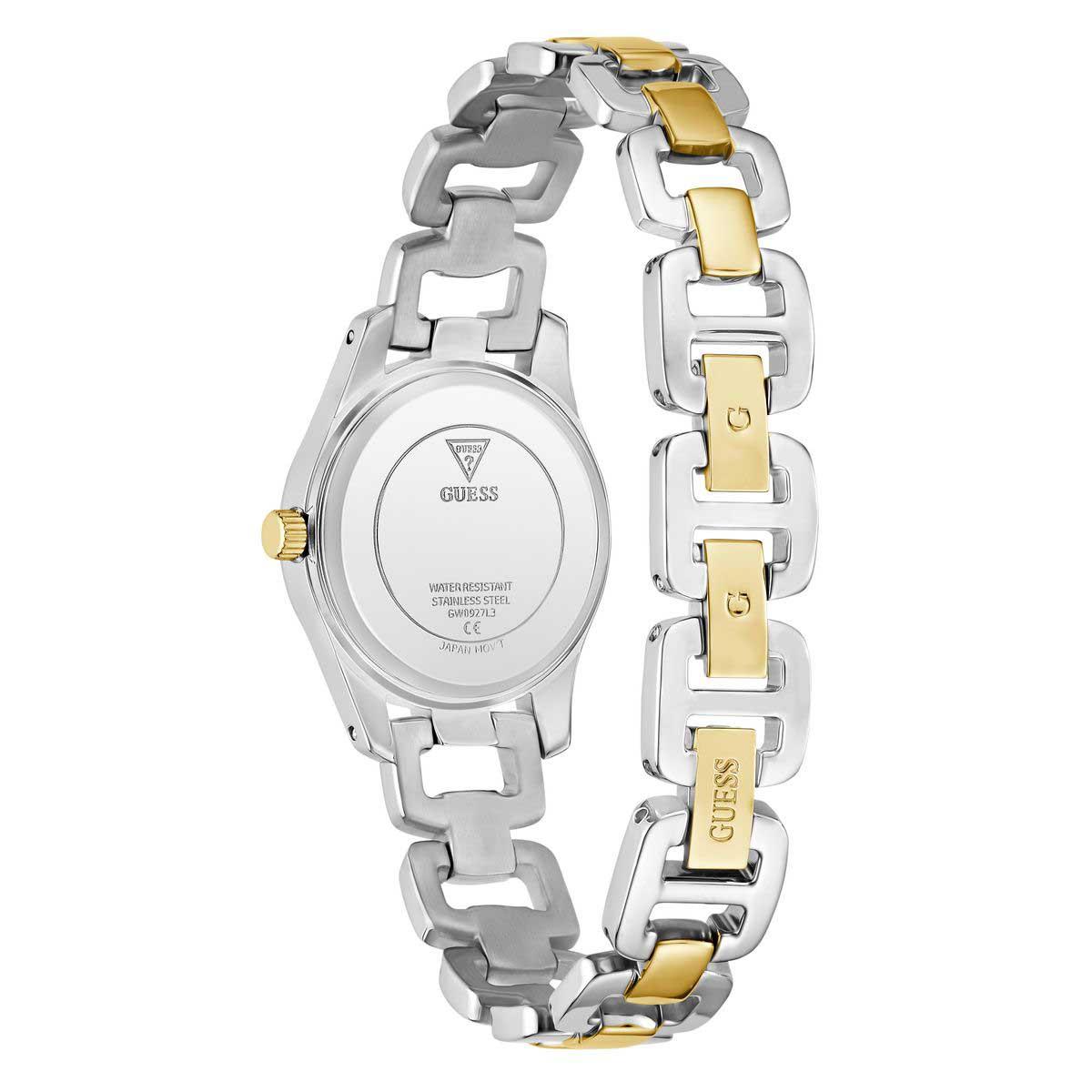 Womens Guess Two-Tone Blue Dial Analog Watch - GW0927L3