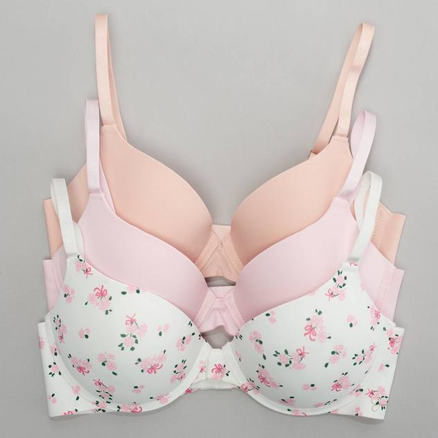 Womens Jessica Simpson 3pk. Micro Push-Up Bras JS51256