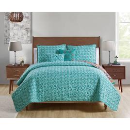 VCNY Home Yara Aqua Medallion Reversible Quilt Set