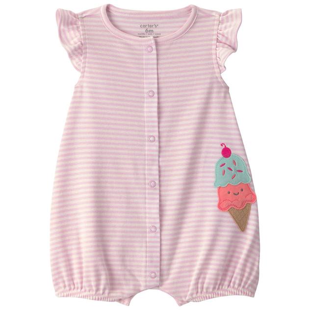 Baby Girl (3-24M) Carter's® Stripe Ice Cream Romper