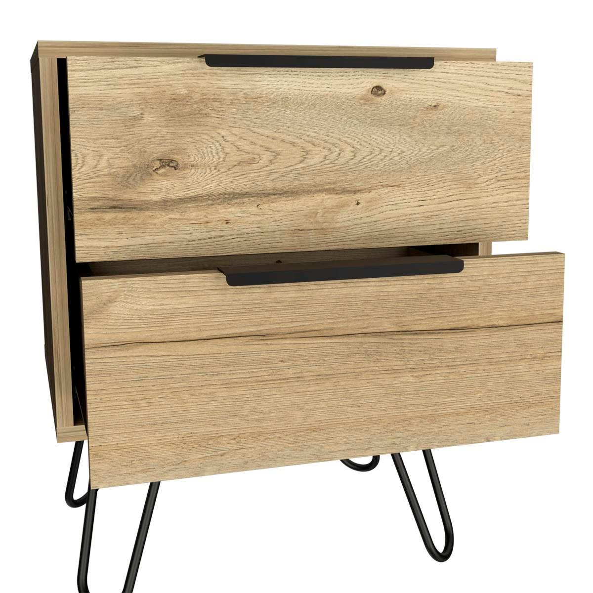 FM FURNITURE Nuvo 2-Drawer Nightstand