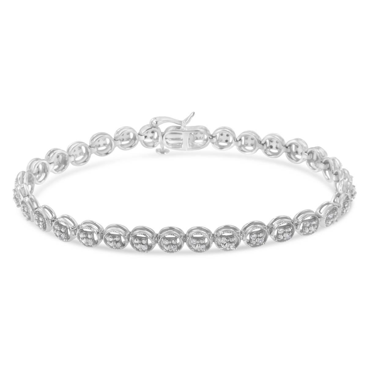 Diamond Classics™ 1/4ctw. Diamond Circle Frame Tennis Bracelet