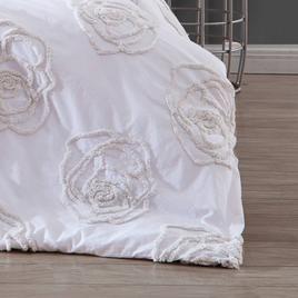 Betsey Johnson Rambling Rose Cotton White Duvet Set