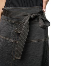 Womens DKNY Tie Waist Contrast Stitch Midi Skirt