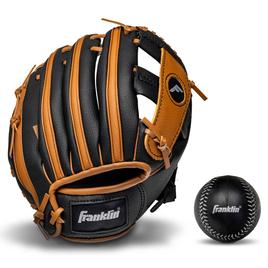Franklin(R) 9.5in. Tee Ball Glove and Ball  - Black/Tan