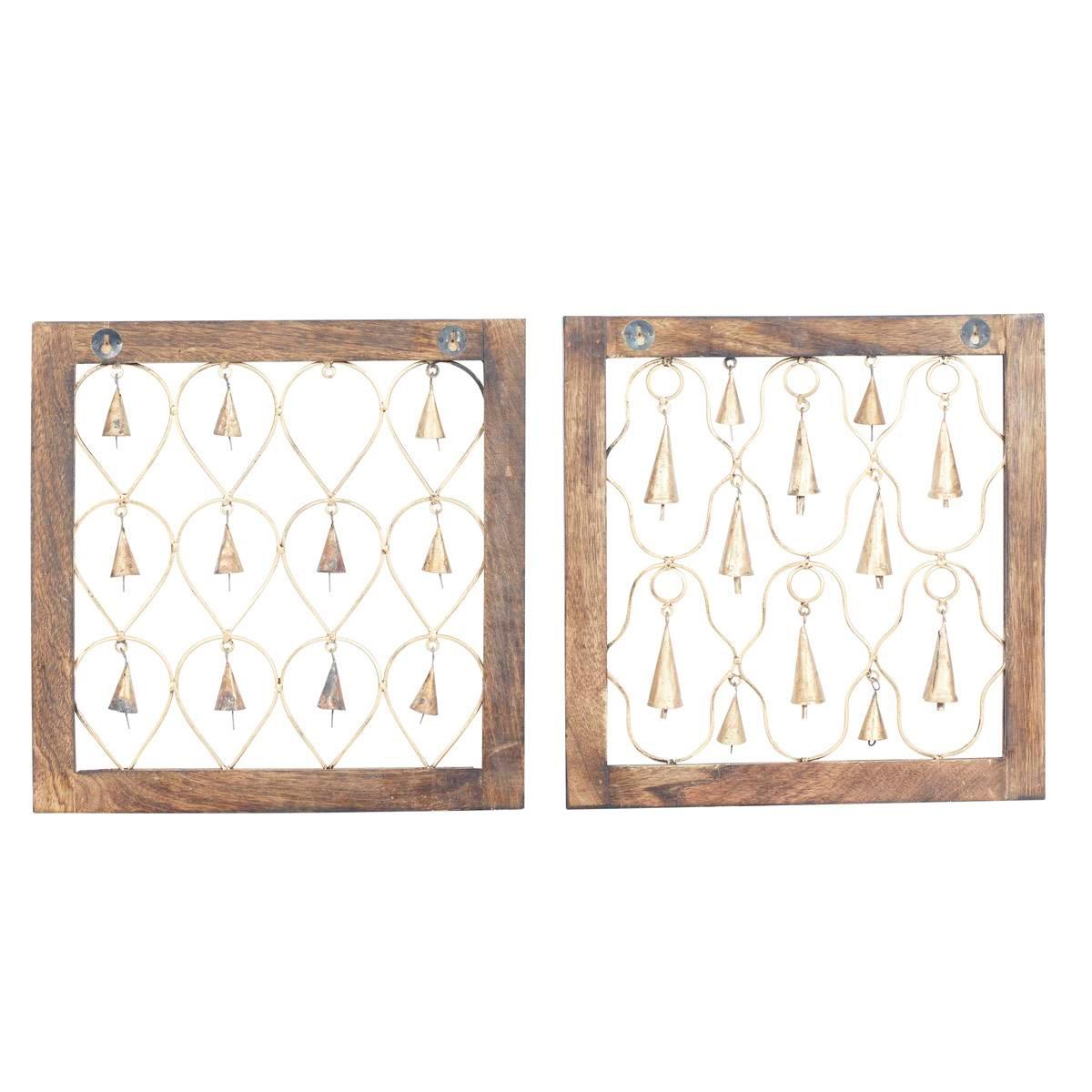 9th & Pike® Gold Hanging Bells Wall Decor - Set of 2