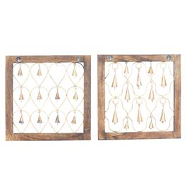 9th & Pike® Gold Hanging Bells Wall Decor - Set of 2