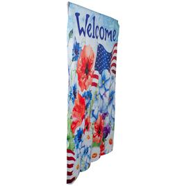 Northlight Seasonal Patriotic Floral Outdoor House Flag
