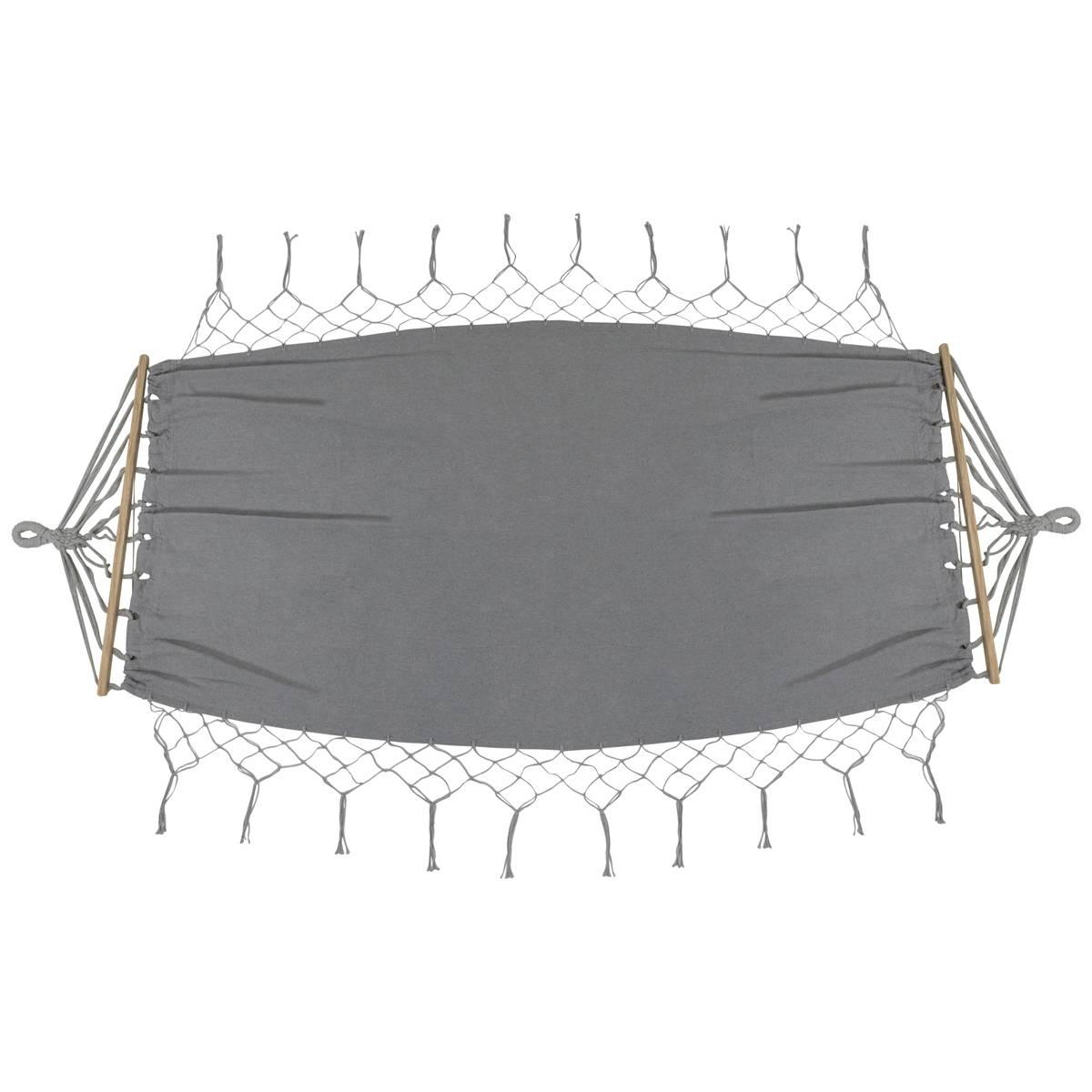 Northlight Seasonal Hammock w/ Netted Fringe & Wooden Bars