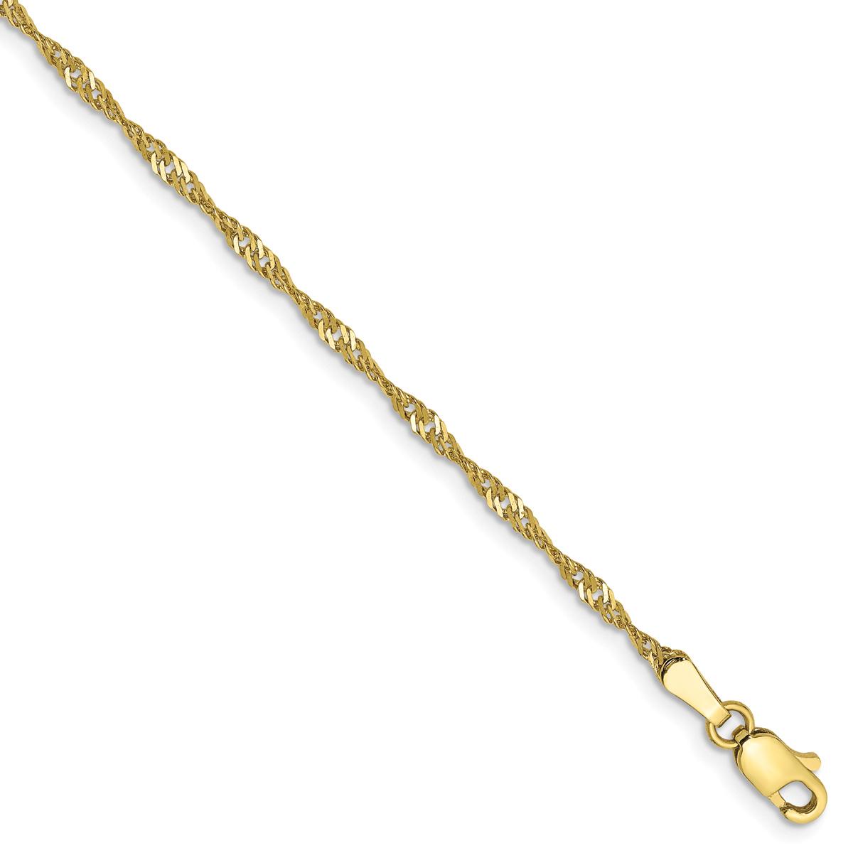 Adult Unisex Gold Classics™ 10kt. 30in. Singapore Chain Necklace