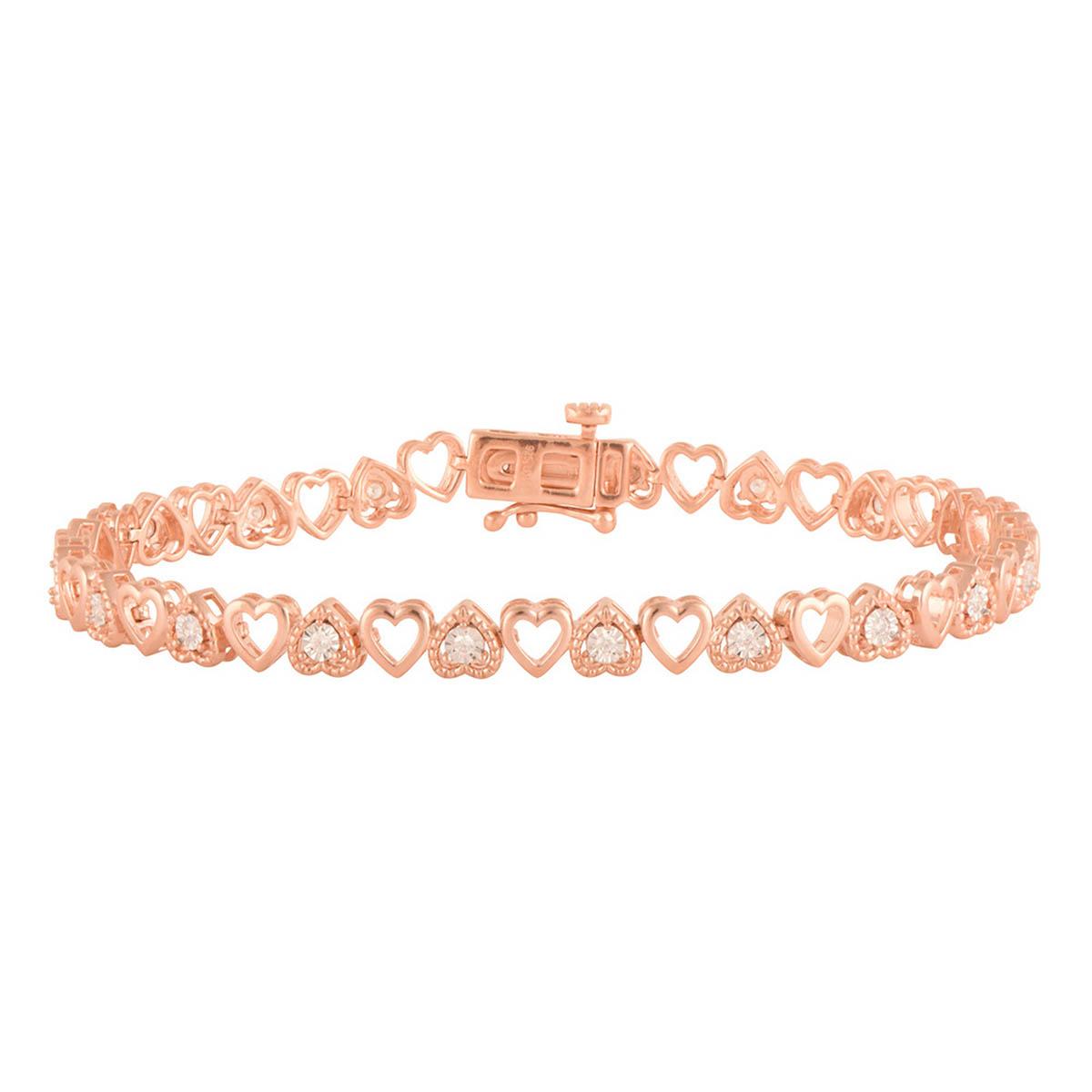 Nova Star(tm) 1/4ctw. Lab Grown Diamond Heart Bracelet